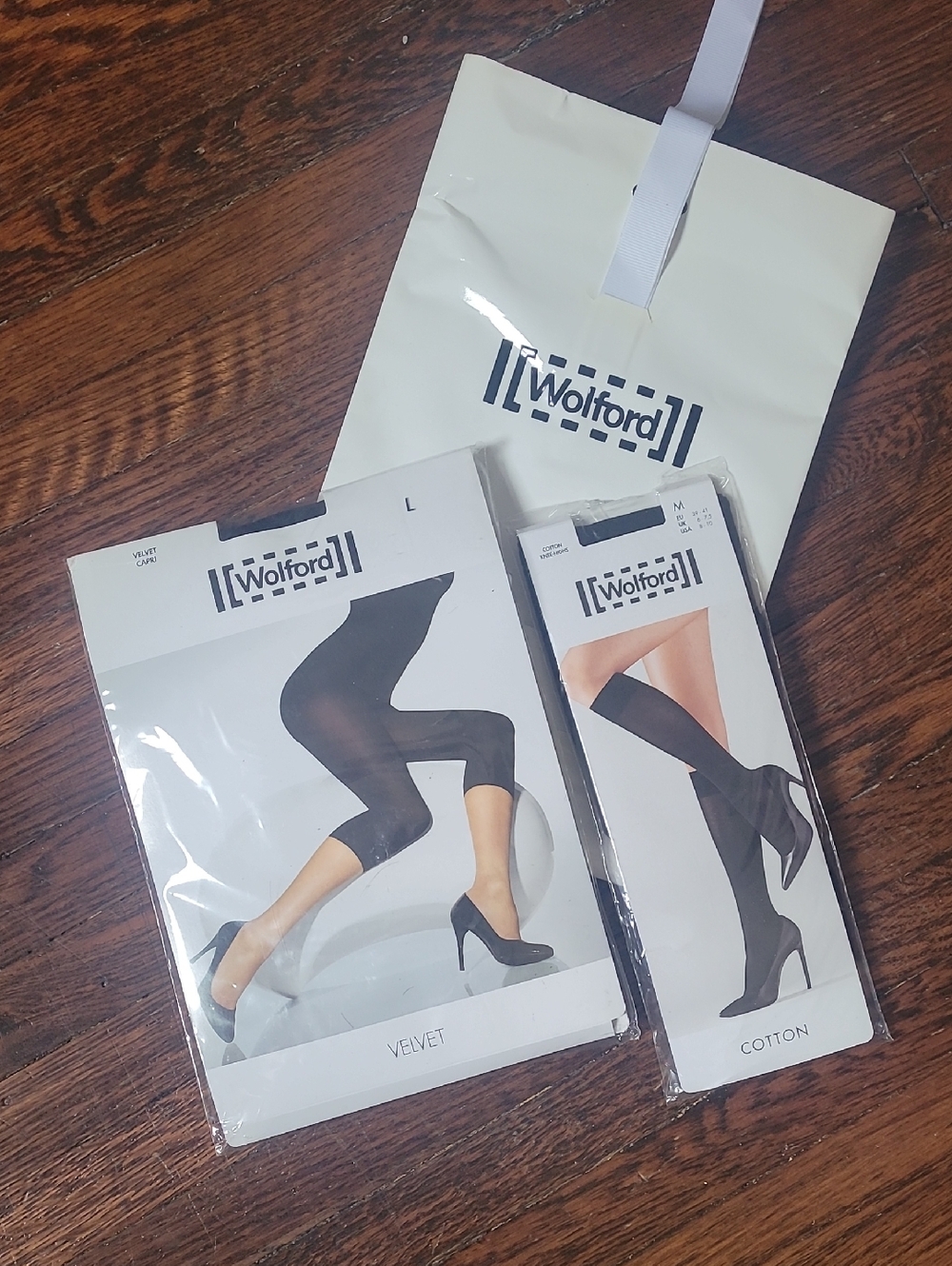 Wolford Velvet CAPRI and Cotton Knee Highs NEW